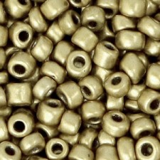 Seed beads 6/0 (4mm) Mustard gold metallic